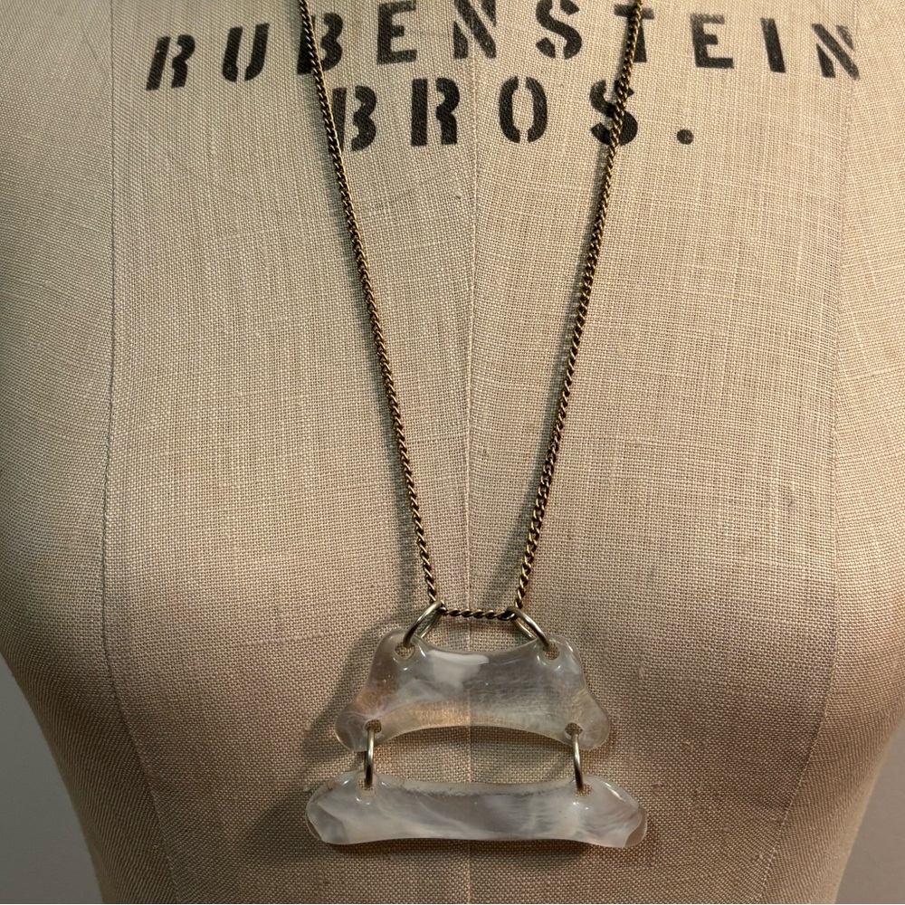 Fused Clear Glass Necklace
